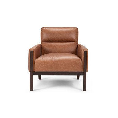 POLTRONA ROSEN TIMBER CUERO CAMEL - 1