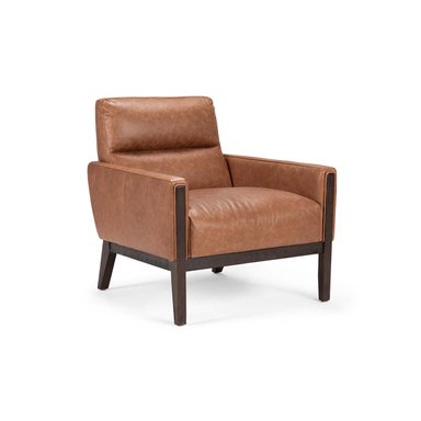 POLTRONA ROSEN TIMBER CUERO CAMEL - 4