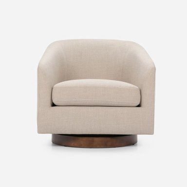 POLTRONA ROSEN LIBRE DISPOSICIÓN BEIGE GIRATORIA BOURTON TELA - 2