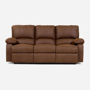 SOFÁ ROSEN 3 CUERPOS CAFÉ RECLINABLE ARCHIE MANUAL TELA - 4