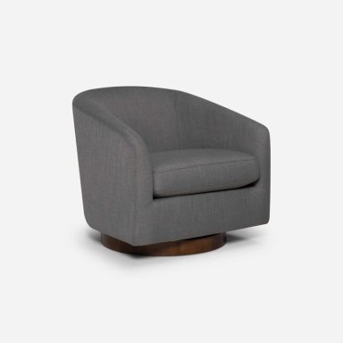 POLTRONA ROSEN GRIS GIRATORIA BOURTON TELA - 1