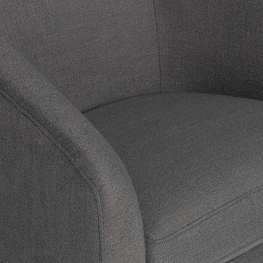 POLTRONA ROSEN GRIS GIRATORIA BOURTON TELA - 4