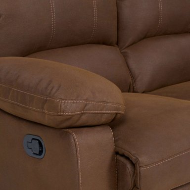 SET ROSEN CAFÉ SOFÁS RECLINABLE 2 Y 3 CUERPOS +BERGERE ARCHIE TELA - 9