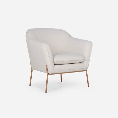 POLTRONA ROSEN KENDALL TELA BLANCO - 1