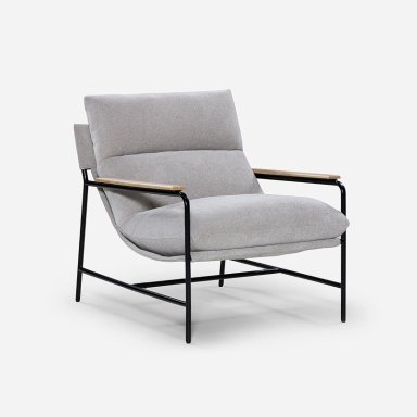 POLTRONA ROSEN GRIS ELLON TELA - 1