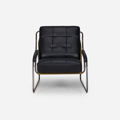 POLTRONA ROSEN CUERO NEGRO MONTOK - 2