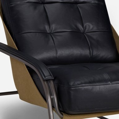 POLTRONA ROSEN CUERO NEGRO MONTOK - 4