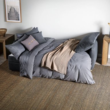 FUTON BRON 3 CUERPOS TELA GRAFITO - 2