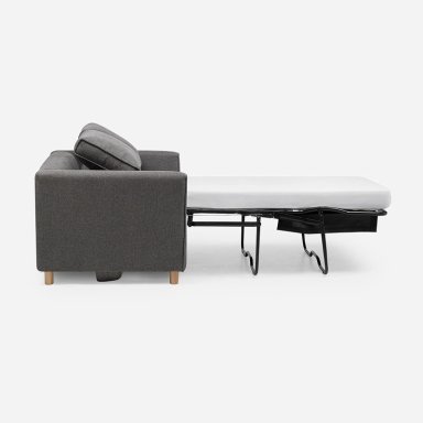 SOFA CAMA LIDO 1,5 CUERPOS TELA GRIS - 6