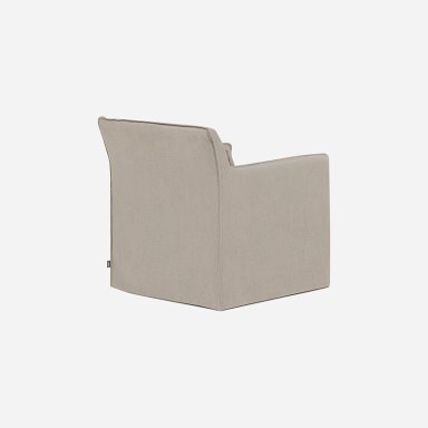 SILLON LAZCANO 1 CUERPO TELA TAUPE - 4
