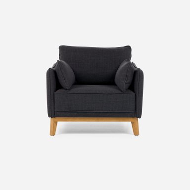SILLON HOLSTEBRO 1 CUERPO TELA CHARCOAL - 2