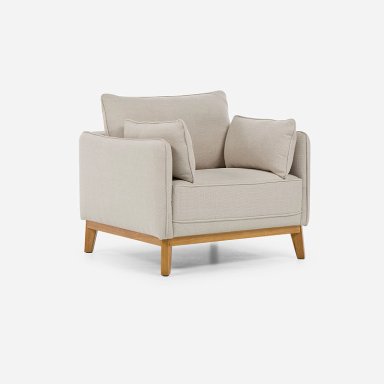 SILLON HOLSTEBRO 1 CUERPO TELA BEIGE - 1