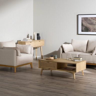 SILLON HOLSTEBRO 1 CUERPO TELA BEIGE - 2