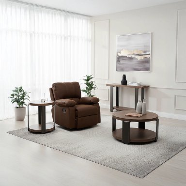 BERGERE ARCHIE MANUAL GIRATORIO TELA MARRON - 2
