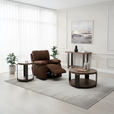 BERGERE ARCHIE MANUAL GIRATORIO TELA MARRON - 6
