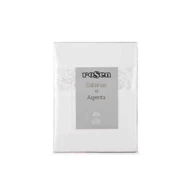 SABANA ROSEN 300 HILOS ALGODON BORDADA BLANCO 1,5 PLAZAS - 1