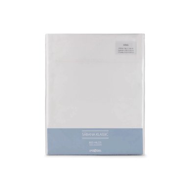 SABANA 800 HILOS ALGODON LISA SUPER KING BLANCO - 3