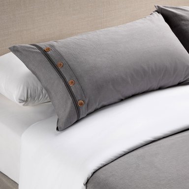 FUNDA PLUMON ROSEN ALGODON PURE NEW LANIN 2 PLAZAS GRIS - 2