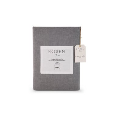 FUNDA PLUMON ROSEN ALGODON PURE NEW LANIN 2 PLAZAS GRIS - 6