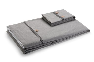 FUNDA PLUMON ROSEN ALGODON PURE NEW LANIN 1,5 PLAZAS GRIS - 3