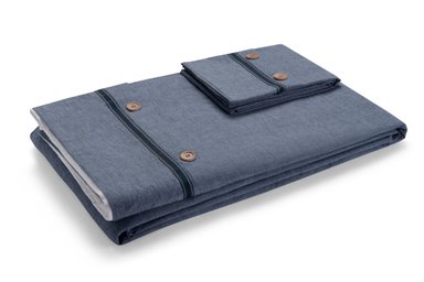 FUNDA PLUMON ROSEN ALGODON PURE NEW LANIN 1,5 PLAZAS DENIM - 4