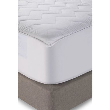 CUBRECOLCHÓN ROSEN 2 PLAZAS BLANCO LISO COPPER HEALTH IMPERMEABLE 150X200 CM - 2