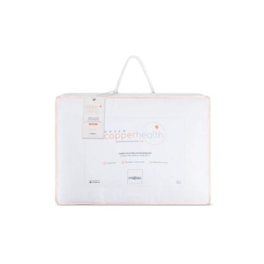 CUBRECOLCHÓN ROSEN 2 PLAZAS BLANCO LISO COPPER HEALTH IMPERMEABLE 150X200 CM - 3