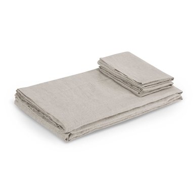 FUNDA PLUMON ROSEN LINO PURE LISO 2 PLAZAS NATURAL - 2
