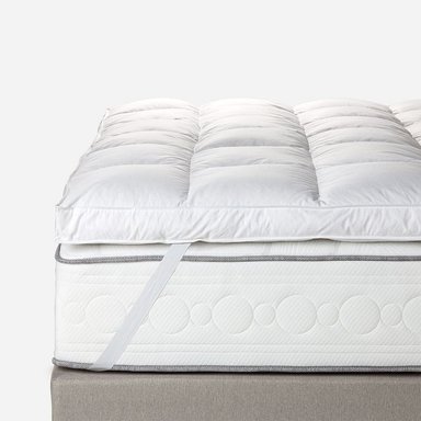 TOPPER ROSEN ALGODÓN BLANCO LISO AME PLUMA SUPER KING 200 X 200 CM - 1