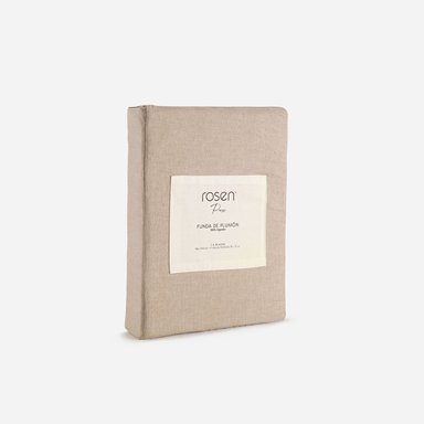 FUNDA PLUMÓN ROSEN ALGODÓN ARENA LISO PURE NEW LANIN 1.5 PLAZAS - 5
