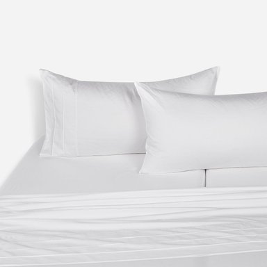 SABANA BODY SHAPE 300 HILOS ALGODON LISA BLANCA SUPER KING - 1