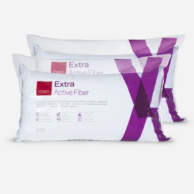 SET 2 ALMOHADAS ROSEN FIBRA EXTRA KING 90 X 50 CM BLANCO - 1