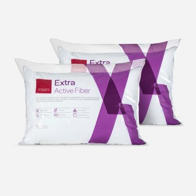 SET 2 ALMOHADAS ROSEN FIBRA EXTRA AMERICANA 70 X 50 CM BLANCO - 1