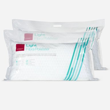 SET 2 ALMOHADAS ROSEN FIBRA LIGHT KING 90 X 50 CM ALGODÓN BLANCO - 1
