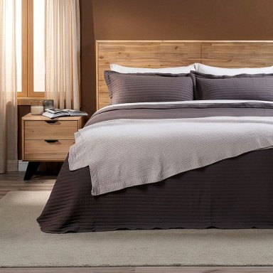 COBERTOR FLANNEL SUPERSOFT GRAFITO SUPER KING - 1