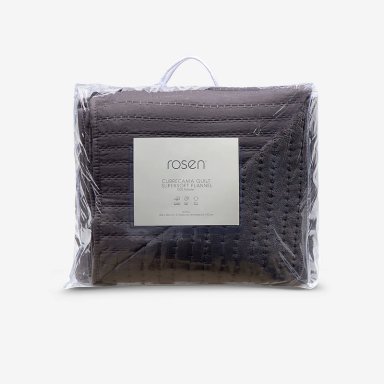 COBERTOR FLANNEL SUPERSOFT GRAFITO SUPER KING - 5