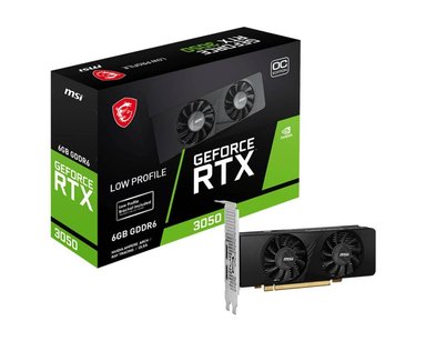 TARJETA DE VIDEO MSI NVIDIA® GEFORCE® RTX™ 3050 LP 6G OC, 14 GBPS, 6GB GDDR6, 96-BIT, LOW PROFILE - 1