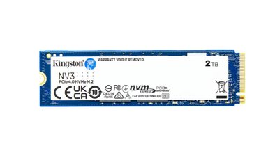 UNIDAD SSD KINGSTON NV3, 2TB, M.2 2280, NVMEPCIE 4.0 X4, LECTURA 6000MB/S ESCRITURA 5000MB/S - 1