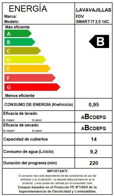 LAVAVAJILLAS FDV 14 CUBIERTOS INTEGRADA SMART 2.0 - 8