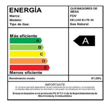 ENCIMERA GAS NATURAL FDV 5 PLATOS DELUXE ELITE 95 - 3