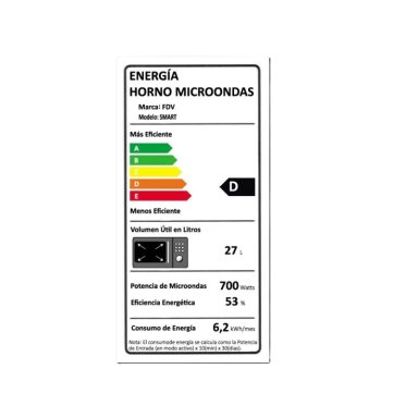MICROONDAS EMPOTRADO FDV DELUXE SMART - 34 LITROS - 7