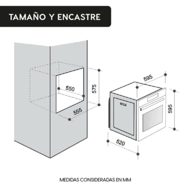 HORNO EMPOTRADO DESIGN 60 LTS FDV - 10