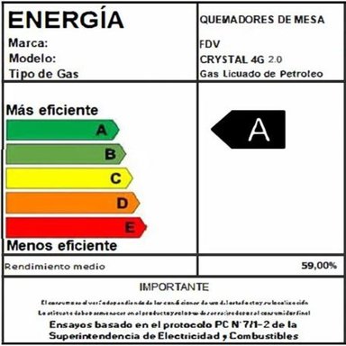 ENCIMERA GAS LICUADO FDV 4 PLATOS CRYSTAL 4G - 3