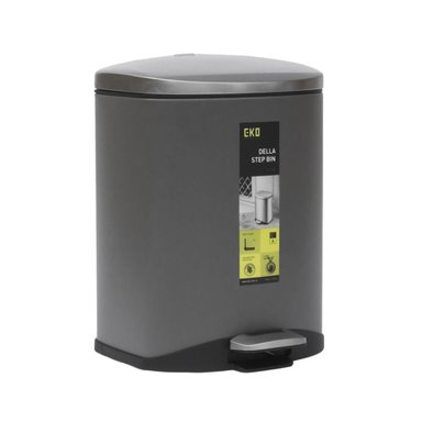 BASURERO EKO SOFT GREY 6LT - 1