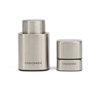 SET SELLADOR DE VINO Y ESPUMANTE AL VACIO 2 PZS COQUINARIA - 1