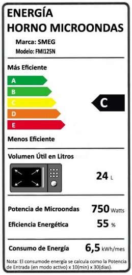 MICROONDAS FMI125N 25 LTS SMEG - 3