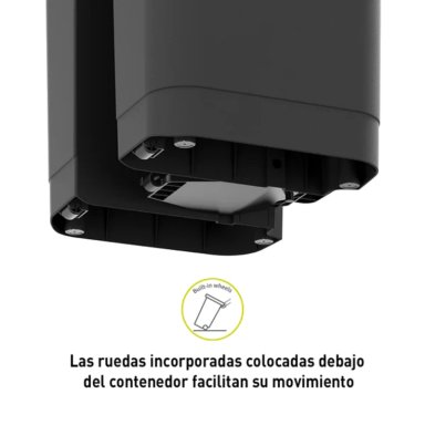 BASURERO PLASTICO EKO NEGRO CON PEDAL 45L - 8