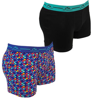 BIPACK BÓXER HOMBRE RUSTY HIGGS AZUL NEGRO - 1