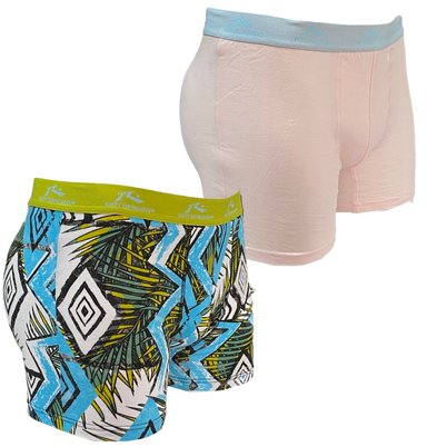 BIPACK BÓXER HOMBRE RUSTY HIGGS TURQUESA ROSADO - 1