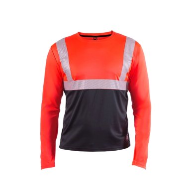 POLERA REFLECTIVA HW ROJO FLUOR MANGA LARGA - 1